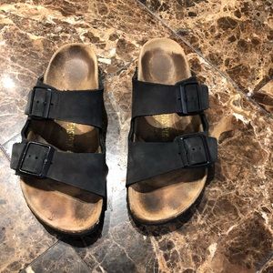 Birkenstock Arizona Nubuck Leather. Black. Size 38